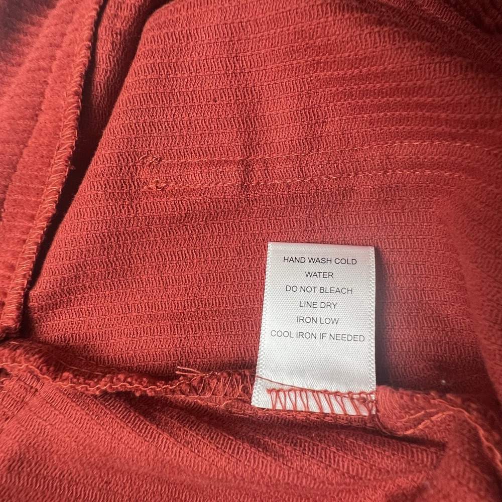 Double Zero Cordurory Red Womens Skirt Size Small Striped Zipper And Pockets - Picture 8 of 10